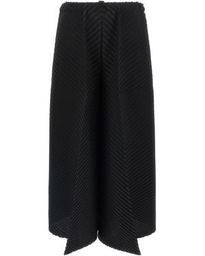 Issey Miyake Plaster Pleats Solid Pants - Black