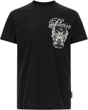 Philipp Plein Glass Skull' T-Shirt - Black