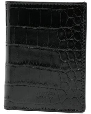 Tom Ford Crocodile-Embossed Card Holder - Black