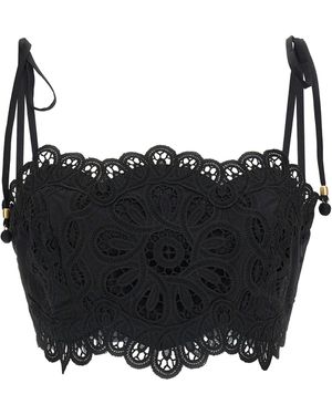 Zimmermann Rhiannon Embroidered Top - Black