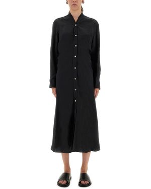 Studio Nicholson "Flower" Midi Dress-Donna - Nero