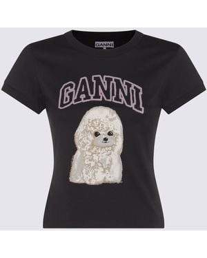Ganni T-shirts And Polos Phantom - Black
