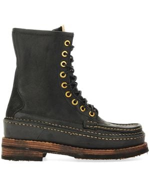 Visvim Grizzly Camper Hi-Folk" Boot - Black