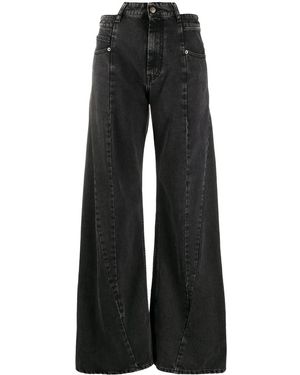Maison Margiela Jeans A Gamba Ampia Décortiqué-Donna - Nero