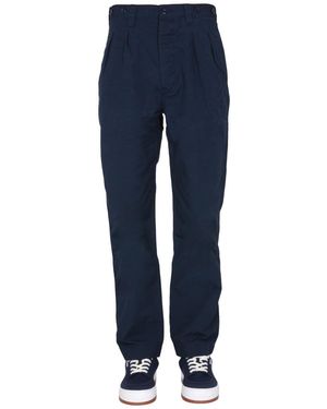 Nigel Cabourn Oversize Fit Trousers-Uomo - Blu
