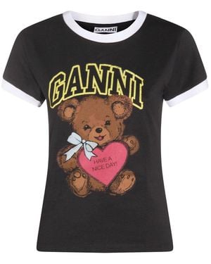 Ganni T-Shirts And Polos Phantom - Black