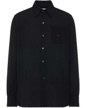 Maison Margiela Long-sleeved Shirt With Pocket - Blue