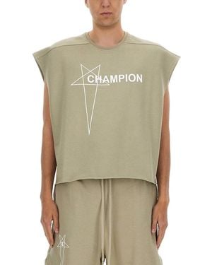 Rick Owens X Champion Cropped Micro Tatlin T-shirt - Green