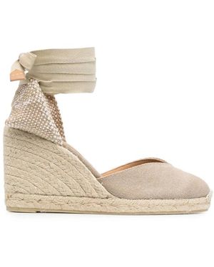 Castañer Espadrillas Gomma Tessuto-Donna - Neutro