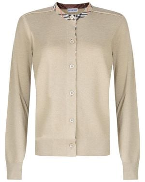 Burberry Wool Cardigan - Natural