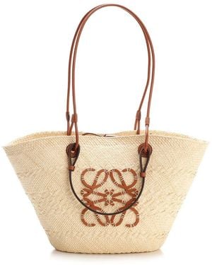 Loewe Anagram Basket Handbags - Natural