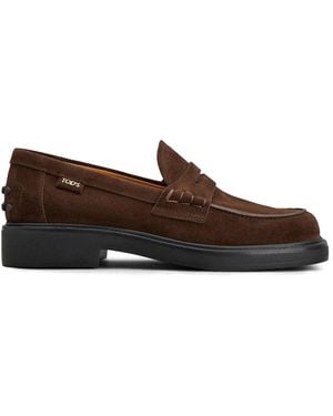 Tod's Leather Loafers - Brown