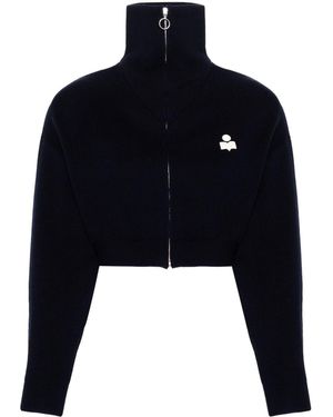 Isabel Marant Cardigan Oxane Con Zip-Donna - Blu