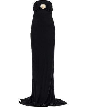 GIUSEPPE DI MORABITO Maxi Abito Con Spilla A Conchiglia-Donna - Nero