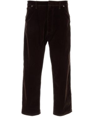 Prada Dark Brown Velvet Denim Pant - Black
