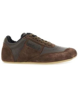 MM6 by Maison Margiela Leather Sneaker - Brown