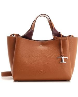 Tod's Apa 2 Manici Mini Trac Pelle T Pend Handbags Brown