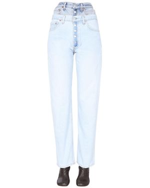 1/OFF Double Waisted Jeans-Donna - Blu