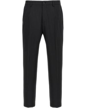 Dolce & Gabbana Logo Embroidery Trousers - Black