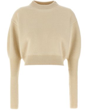 McQueen Cashmere Wool Sweater Maglioni Bianco - Neutro