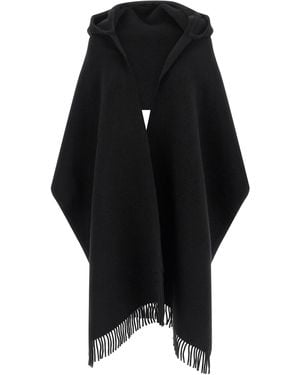 Brunello Cucinelli Hooded Scarf Scarves And Foulards - Black