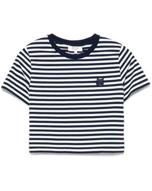 Maison Kitsuné T Shirt Cotone-Donna - Blu