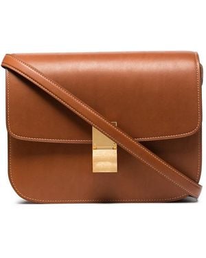 Celine Leather Shoulder Bags - Brown