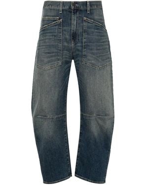 Nili Lotan Denim Tapered Jeans - Blue