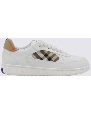 Burberry Trainers White/sand Ip Check - Grey