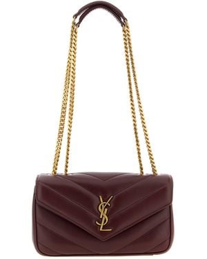 Saint Laurent Loulou Small Shoulder Bags Bordeaux - Red