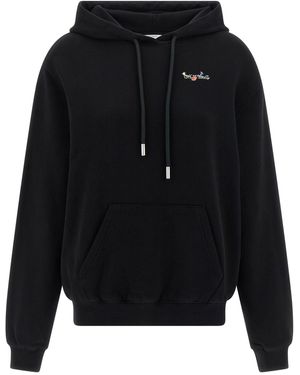 Off-White c/o Virgil Abloh Arrow Glass Flower Felpe Nero-Donna - Blu
