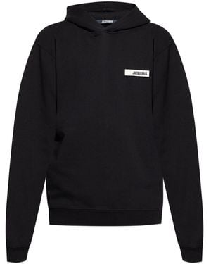 Jacquemus Le Hoodie Gros Grain-Uomo - Blu