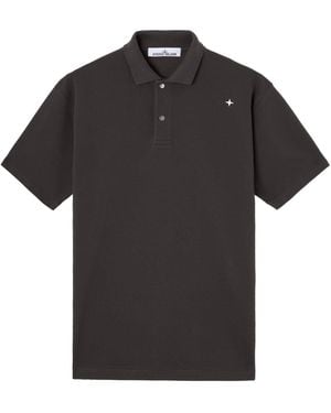 Stone Island Organic Cotton Polo Shirt - Black