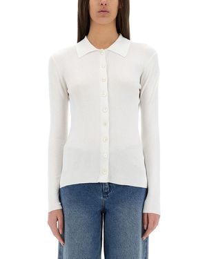 Michael Kors Ribbed Cardigan - White