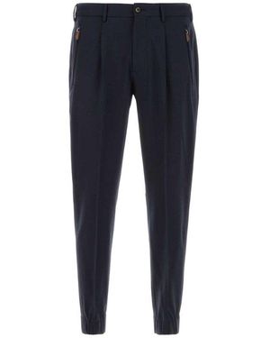 PT Torino Pleated Jogger Pants - Blue