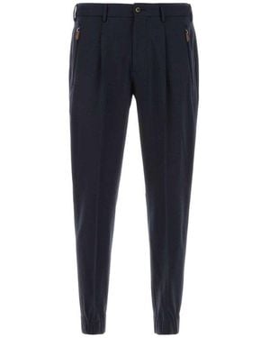 PT Torino Pleated Jogger Pants - Blue