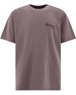 T shirt Viola Stussy da uomo Lyst