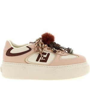 Fendi Match Trainers - Brown