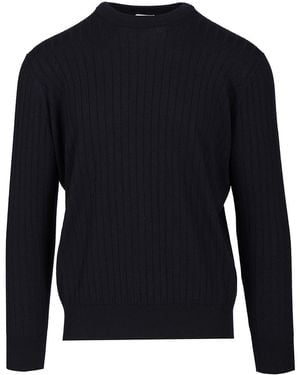 Bottega Veneta Ribbed Wool Jumper - Blue