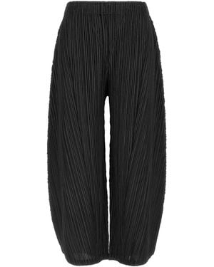 Pleats Please Issey Miyake 'Thicker Bottoms 2' Trousers - Black