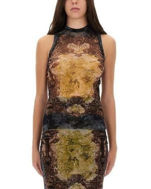 Jean Paul Gaultier Tank "Médaillon" Top - Brown