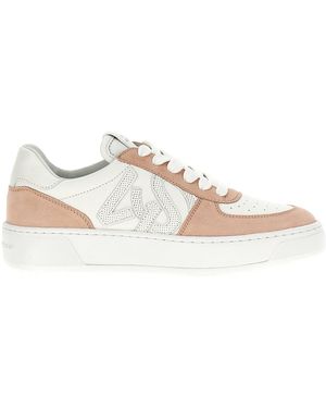 Stuart Weitzman Courtside Monogram Sneakers Rosa - Bianco