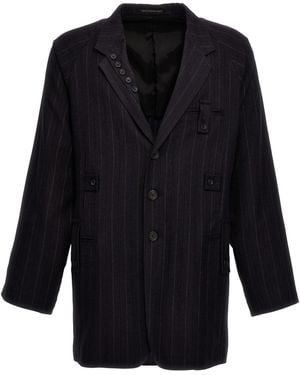 Yohji Yamamoto 'I-St Lapel Button' Blazer - Blue