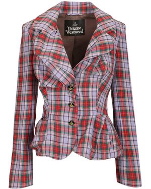 Vivienne Westwood "Drunken" Linen Blazer - Red