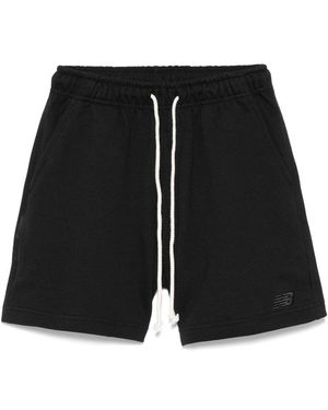 New Balance Shorts Cotone-Donna - Nero