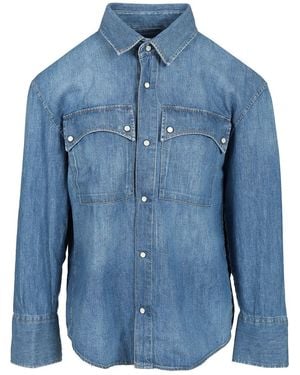 AMISH Texan Shirt Casual - Blue