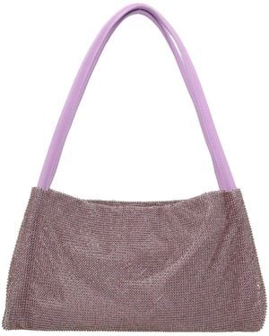 STAUD Penny Crystal Shoulder Bag - Purple