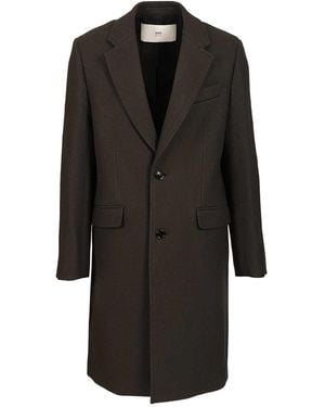 Ami Paris Manteau 2B Coat Coats - Black