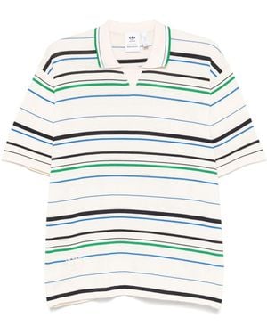 Adidas by Wales Bonner Cotton Blend Knitted Polo Shirt - White