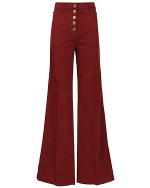 Etro Flare Trousers Bordeaux - Red